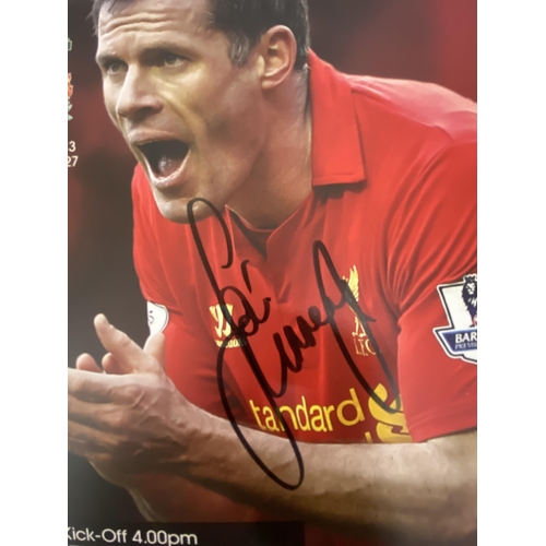 76 - A JAMIE CARRAGHER SIGNED LIVERPOOL SHIRT LIMITED EDITION IN AID OF HIS CHARITY 309 OF 737 TOGETHER W... 