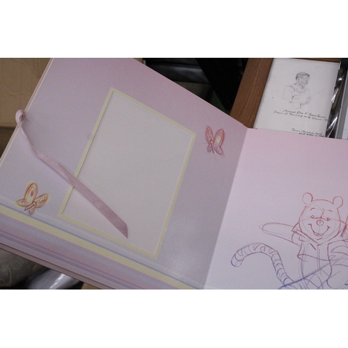 1001 - A WINNIE-THE-POOH PHOTO ALBUM, PRINTS AND A PHOTO FRAME