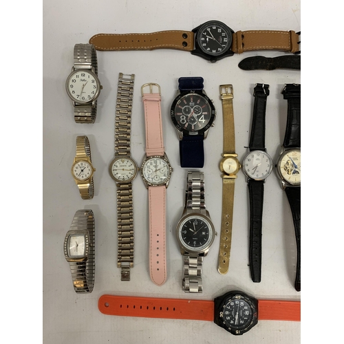 127 - A COLLECTION OF VINTAGE WATCHES TO INCLUDE CASIO, LIMIT, SEKONDA, ETC.,