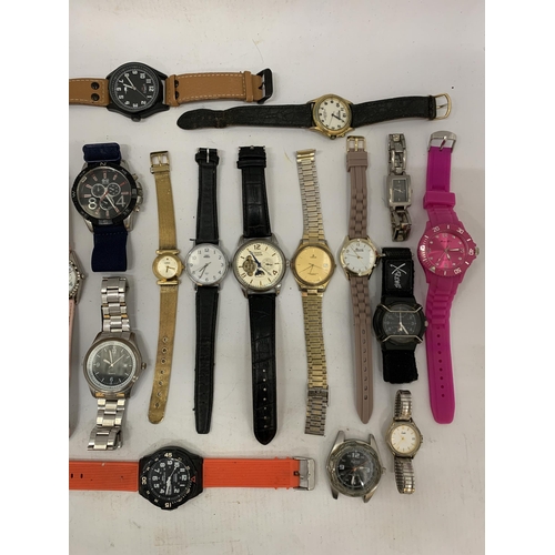 127 - A COLLECTION OF VINTAGE WATCHES TO INCLUDE CASIO, LIMIT, SEKONDA, ETC.,