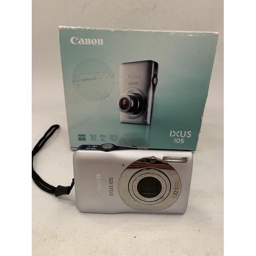 138 - A CANON IXUS 105 BOXED CAMERA