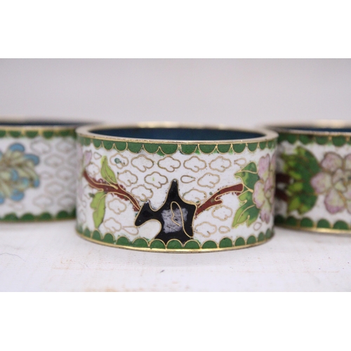 169 - THREE CLOISONNE NAPKIN RINGS