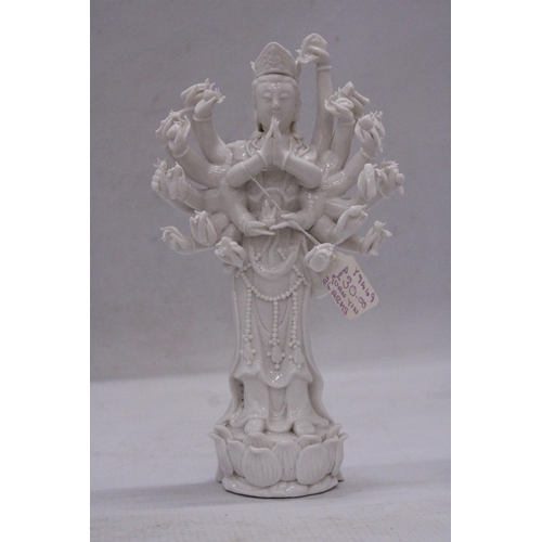 177 - A PORCELAIN GUAN YIN STATUE