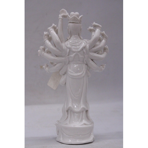 177 - A PORCELAIN GUAN YIN STATUE