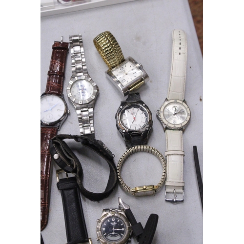 188 - A COLLECTION OF 20 VINTAGE WATCHES TO INCLUDE SLAZENGER, SEKONDA, ICE, ETC.,