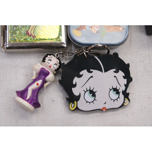 232 - THREE BETTY BOOP COLLECTABLES AND A DISNEY PEPPERMINT TIN