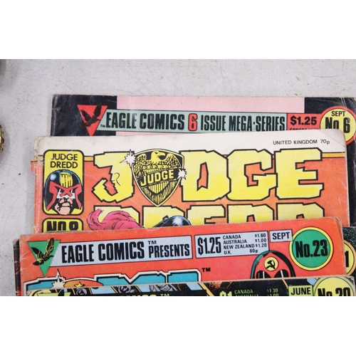 239 - TEN VINTAGE EDITIONS OF JUDGE DREDD