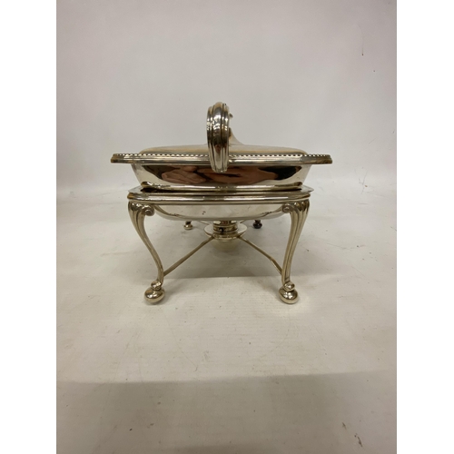 9 - A WILLIAM HUTTON & SONS CROSSED ARROWS SILVER PLATE CHAFING DISH