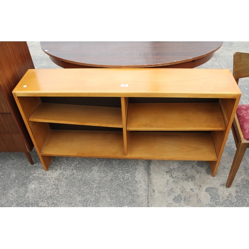 2814 - A RETRO FOUR DIVISION OPEN BOOKCASE, 48.5