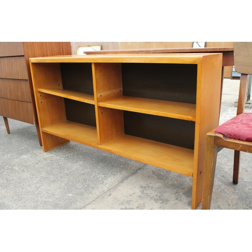 2814 - A RETRO FOUR DIVISION OPEN BOOKCASE, 48.5