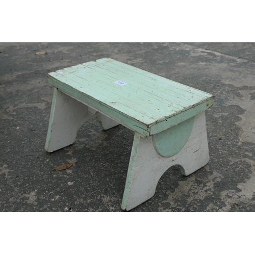 2819 - AN EDWARDIAN PAINTED FOOTSTOOL