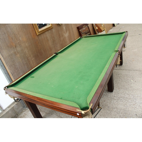 2790 - A BELIEVED HALF SIZE SIX LEG SNOOKER TABLE, 8'2