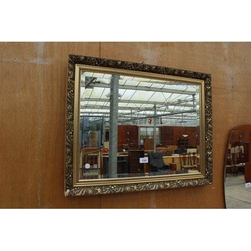 2798 - A MODERN LEGEND ROME GILT EFFECT WALL MIRROR WITH BEVEL EDGE, 30