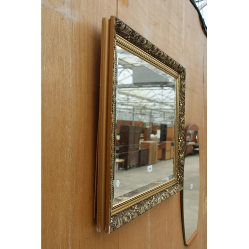 2798 - A MODERN LEGEND ROME GILT EFFECT WALL MIRROR WITH BEVEL EDGE, 30