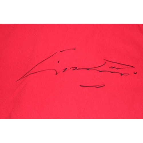 91 - A BENFICA FC FOOTBALL SHIRT SIGNED BY EUSEBIO - WHIST WE BELIEVE THE SIGNATURE TO BE GENUINE, THERE ... 