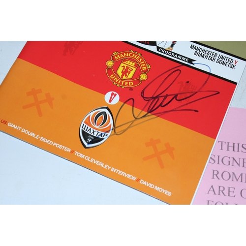 96 - A SIGNED PHOTOGRAPH OF FRANK STAPLETON AND TWO 2013 UNITED REVIEWS BELIEVED SIGNED BY ROBIN VAN PERS... 