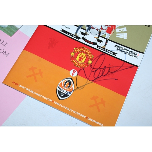 96 - A SIGNED PHOTOGRAPH OF FRANK STAPLETON AND TWO 2013 UNITED REVIEWS BELIEVED SIGNED BY ROBIN VAN PERS... 