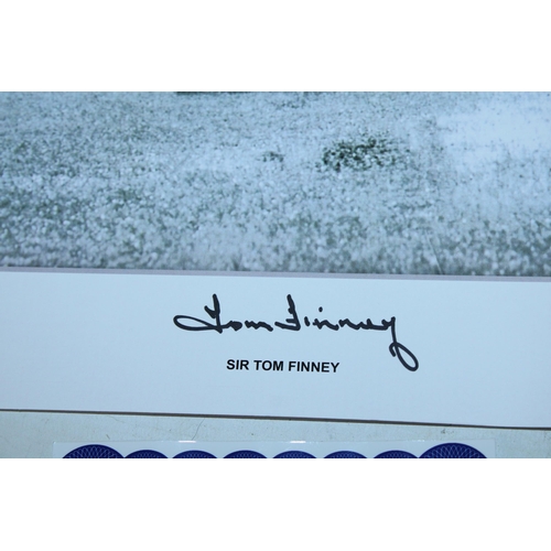 99 - A SIGNED PHOTO  PRINT OF SIR TOM FINNEY - THE SPLASH WITH COA