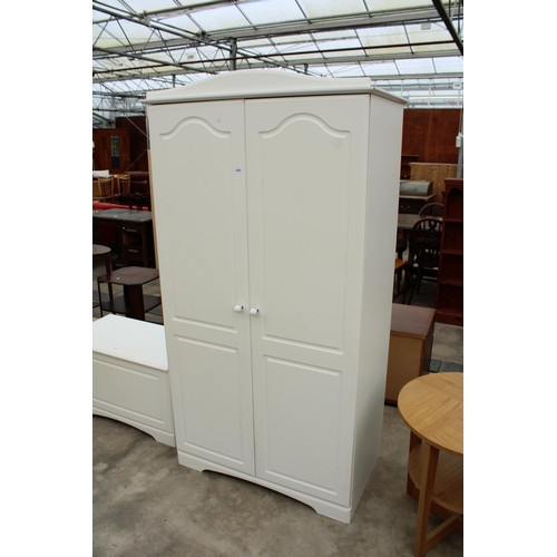 2849 - A WHITE TWO DOOR WARDROBE 38