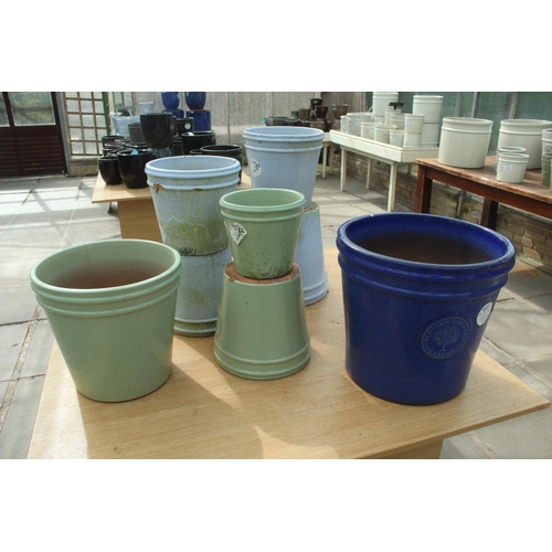 21 - DISPLAY STAND AND NINE ASSORTED POTS DAMAGED  PLUS VAT