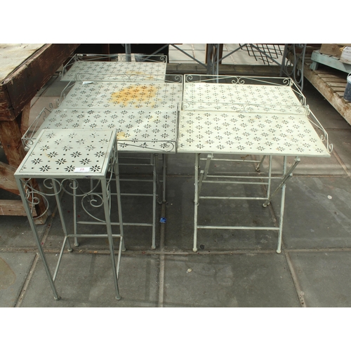 25 - SIX METAL CREAM DISPLAY STAND  PLUS VAT