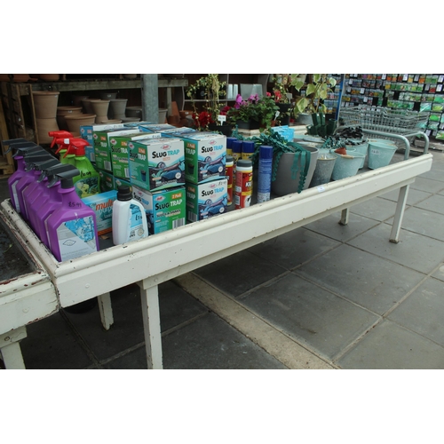 44 - DISPLAY STAND AND QUANTITY OF PARASITE KILLERS ACCESSORIES AND BASKETS PLUS VAT