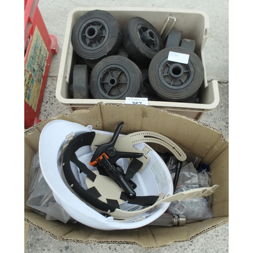 367 - TWO BOXES OF CASTERS X OTHERS - NO VAT