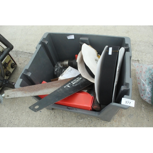 377 - BOX OF TOOLS X VALCRO - NO VAT