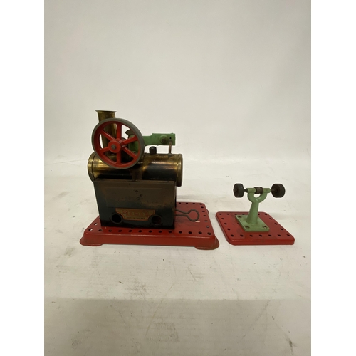 13 - A MAMOD STEAM ENGINE AND POLISHING WHEEL