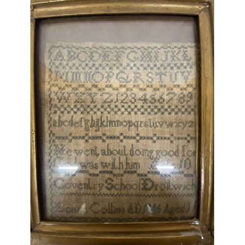 14 - AN ORIGINAL VICTORIAN SAMPLER DATED 1846