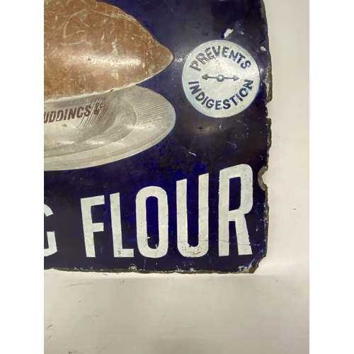 48 - AN ORIGINAL 1920'S MCDOUGALL'S SELF-RAISING FLOUR ENAMELLED SIGN - 56 X 41 CM