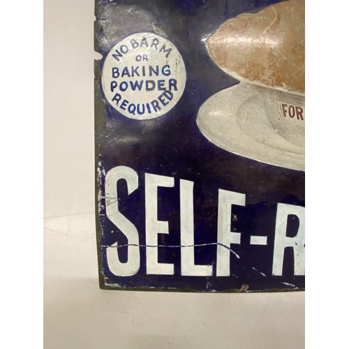 48 - AN ORIGINAL 1920'S MCDOUGALL'S SELF-RAISING FLOUR ENAMELLED SIGN - 56 X 41 CM