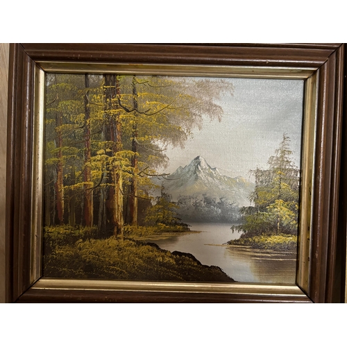 161 - TWO FRAMED OIL PAINTING ONE ON BOARD OF A COTTAGE SCENE SIGNED M ROWLEY TO LOWER LEFT HAND CORNER 25... 