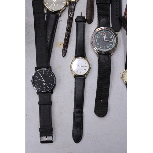 188 - A COLLECTION OF 20 VINTAGE WATCHES TO INCLUDE SLAZENGER, SEKONDA, ICE, ETC.,