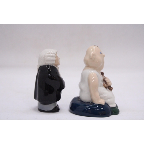 215 - A PAIR FIGURES TO INCLUDE A WADE BARRISTER AND A WADE MEMBERSHIP PIECE OF A BOY HOLDING A BEAR