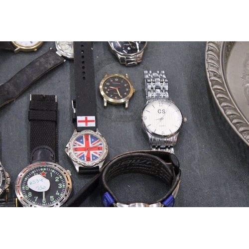 353 - A COLLECTION OF TWENTY WINTAGE WATCHES TO INCLUDE HENLEY, ICE, SEKONDA ETC