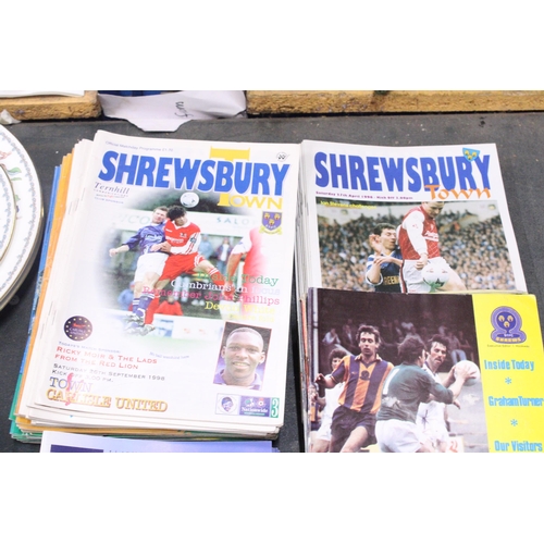 451 - 106 SHREWSBURY TOWN FOOTBALL PROGRAMMES FROM 1980 ONWARDS