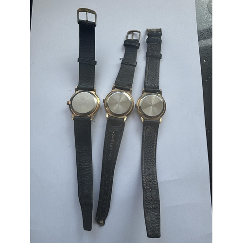 530 - THREE SEKONDA MECHANICAL WIND UP WRIST WATCHES SEEN WORKING BUT NO WARRANTY