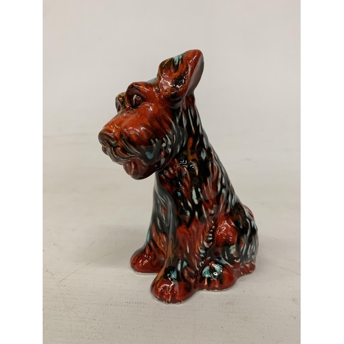 706 - AN ANITA HARRIS TERRIER DOG SIGNED IN GOLD