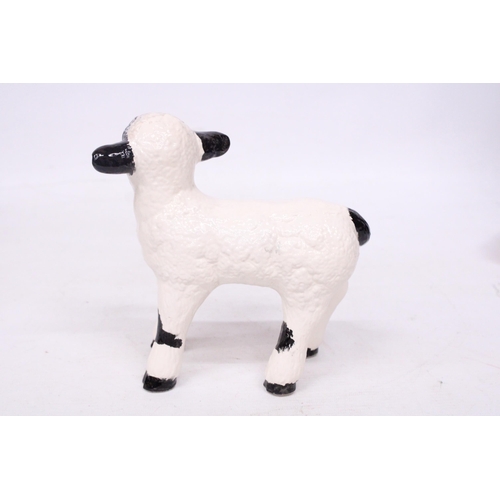 709 - AN ANITA HARRIS LAMB SIGNED IN GOLD