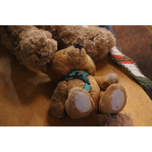 802 - FOUR TEDDY BEARS