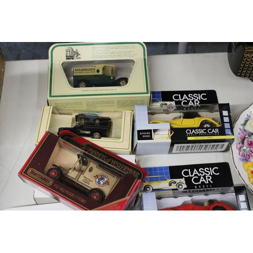 892 - A COLLECTION OF CARS SOME BOXED TO INCLUDE MATCHBOX, CORGI ETC