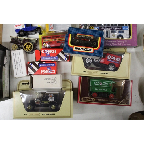 892 - A COLLECTION OF CARS SOME BOXED TO INCLUDE MATCHBOX, CORGI ETC