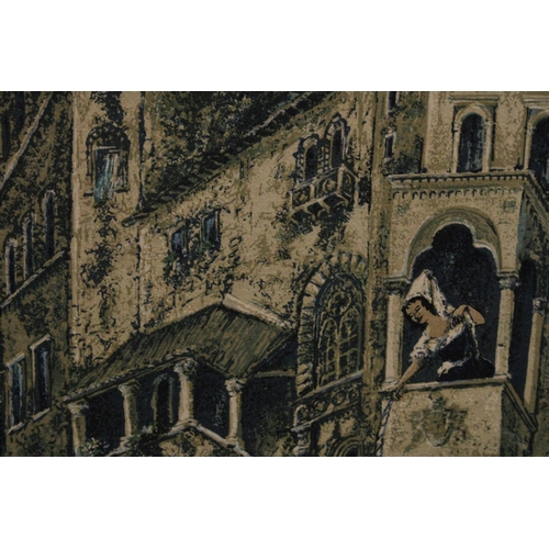 896 - A LARGE VINTAGE DEPICTION OF THE CAPULET AND MOUNTAGU HOUSES - ROMEO AND JULIET