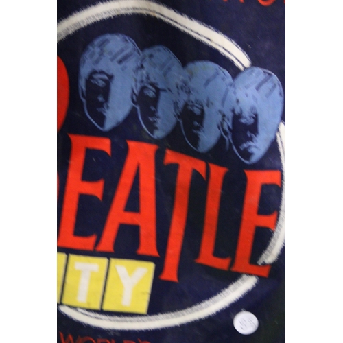 905 - THREE LIMITED EDITION BEATLES POLY COVERED COTTON BAGS FROM THE 1980S BEATLES EXHIBITION