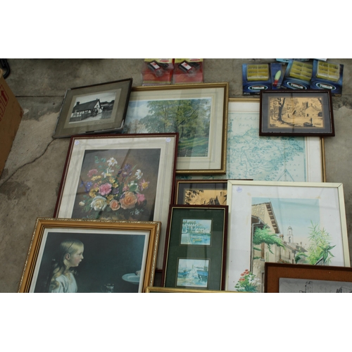 1691 - AN ASSORTMENT OF FRAMED PICTURES AND PRINTS