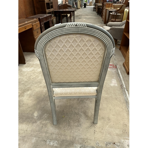 2556 - A CONTINENTAL STYLE OPEN ARM CHAIR