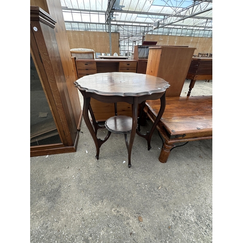 2573 - A LATE VICTORIAN TWO TIER MAHOGANY CENTRE TABLE, 30