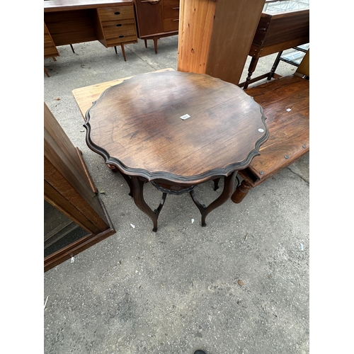 2573 - A LATE VICTORIAN TWO TIER MAHOGANY CENTRE TABLE, 30