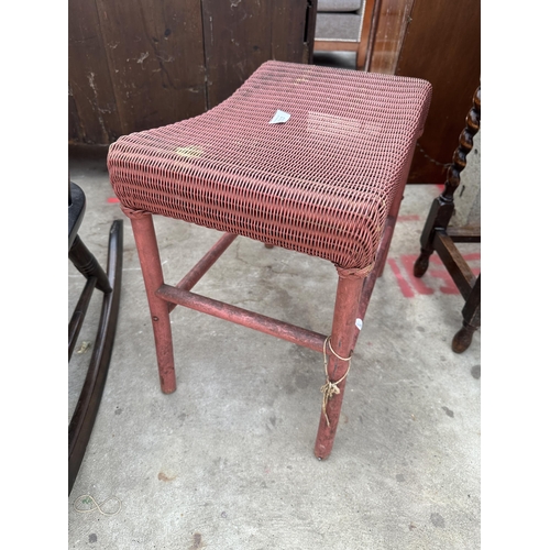 2633 - A LLOYD LOOM DRESSING STOOL